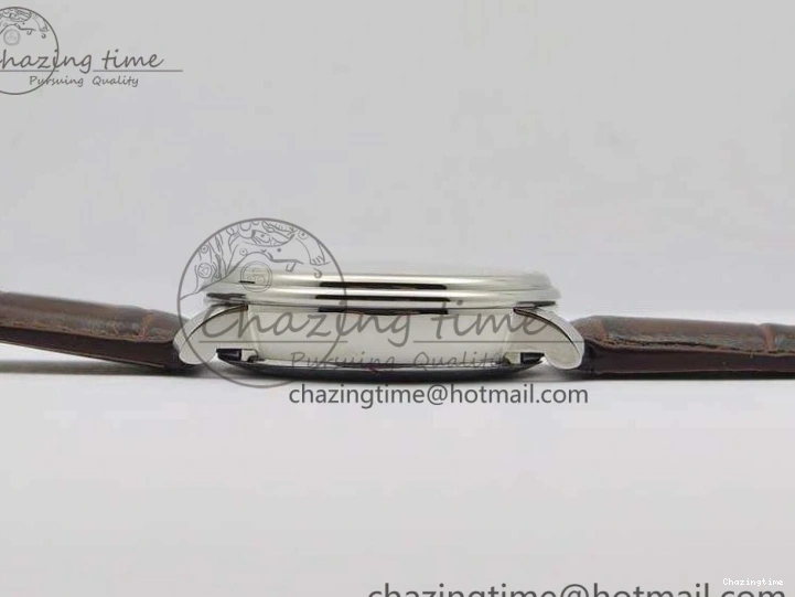 0519 FreshLook Villeret 6654 SS Complicated Function OMF 1:1 Best Edition White Dial On Brown Leather Strap A 8119